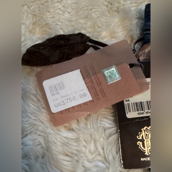 NWT Roberto Cavalli Straight Leg Skinny Jeans - Size 10 (IT46) - Picture 8 of 9